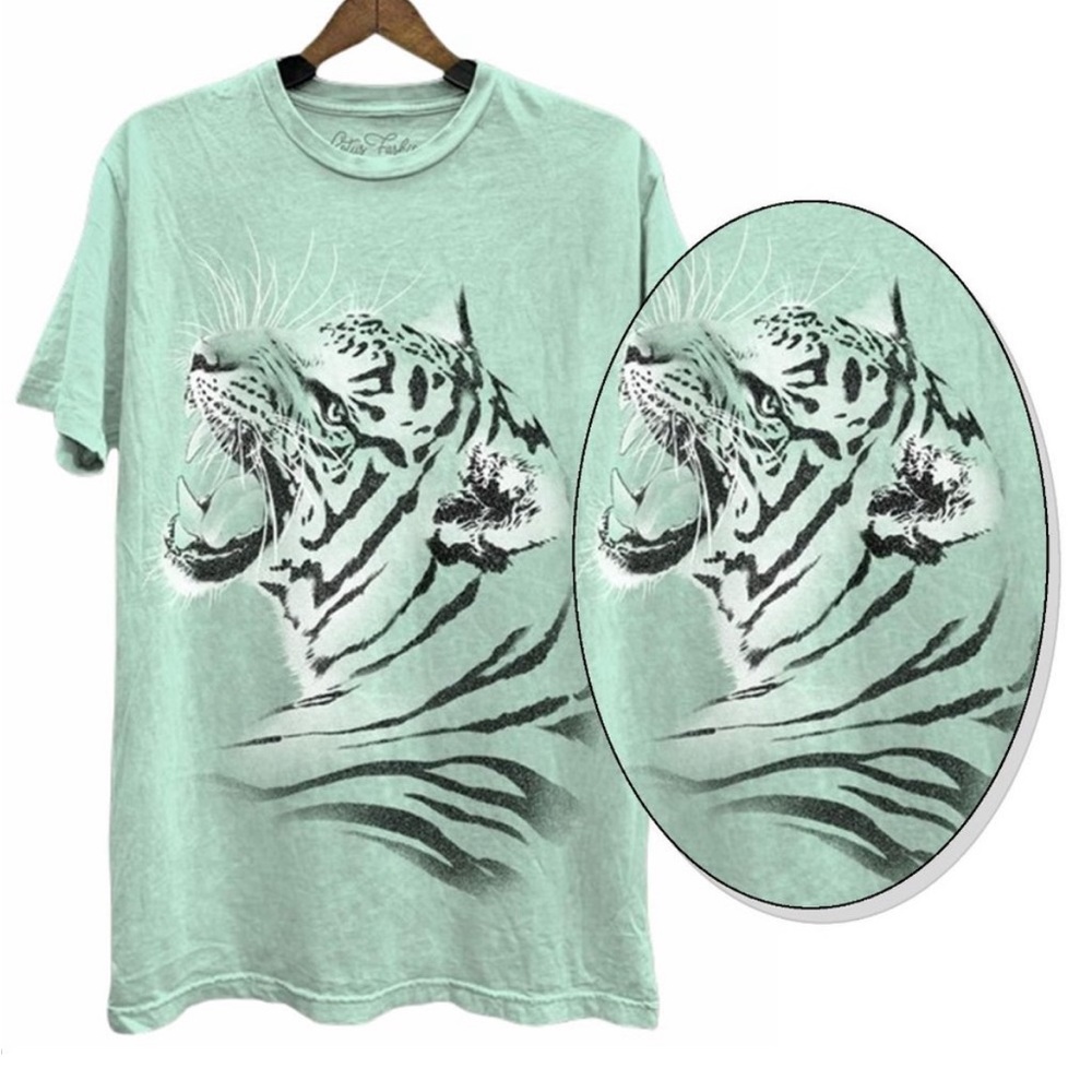 Mineral Washed Roaring Tiger Graphic Tees